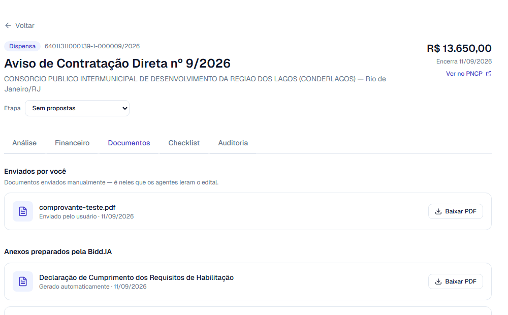 Exemplo real de execução do Agente Advogado