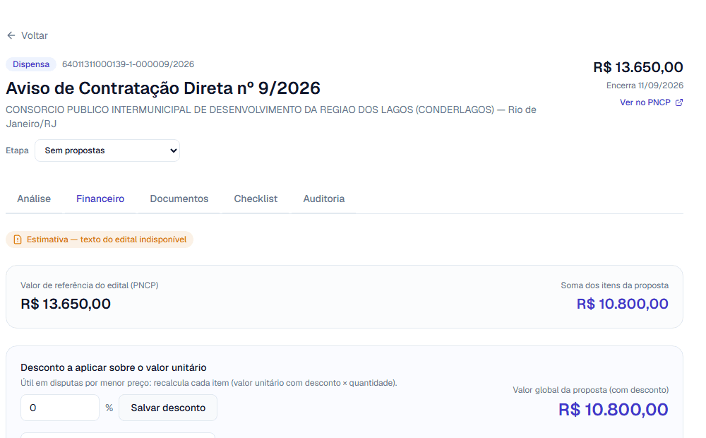 Exemplo real de execução do Agente Financeiro